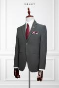 Bộ Vest Rêu Xám Trơn VD407 #2